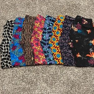 LuLaRoe One Size Womens Leggings 8 Pairs